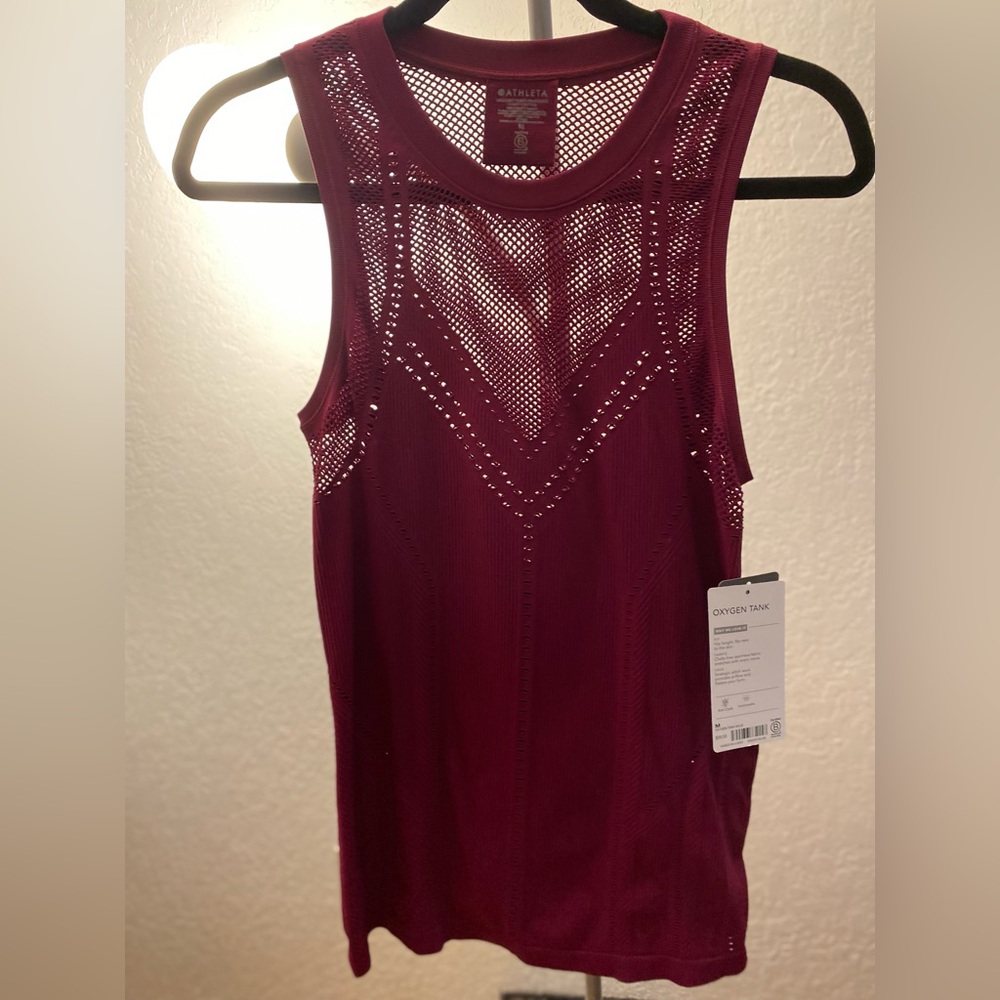 ATHLETA Oxygen Tank Top โข Mulberry โข Size M - Picture 3 of 5